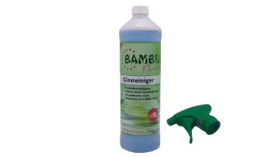 Bambus Premium - Glasreiniger 1L + Sprühdüse - Duftkissen